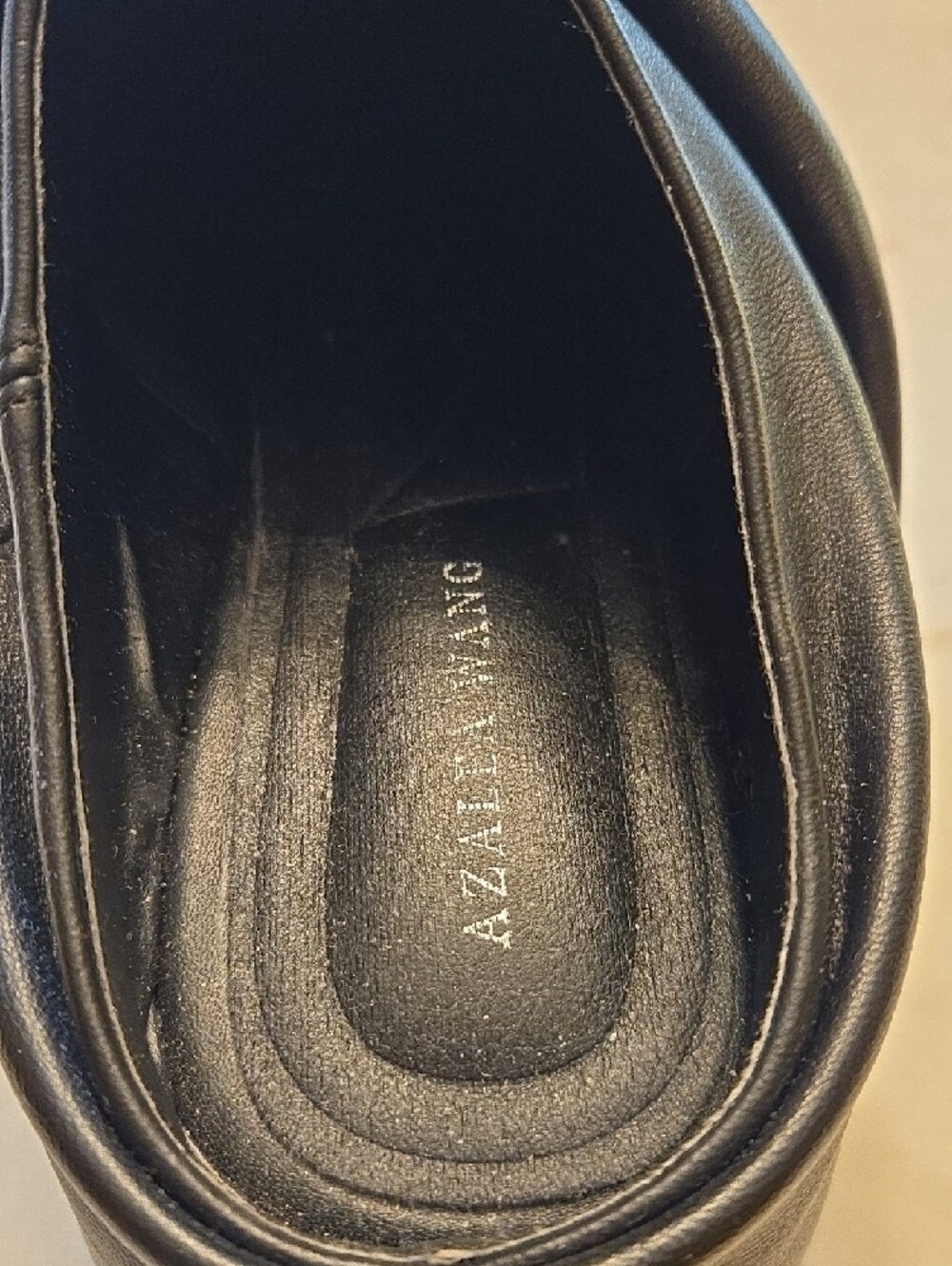 Black Leather Slide Mules - Women's Casual Slip-On - Picture 4 of 5